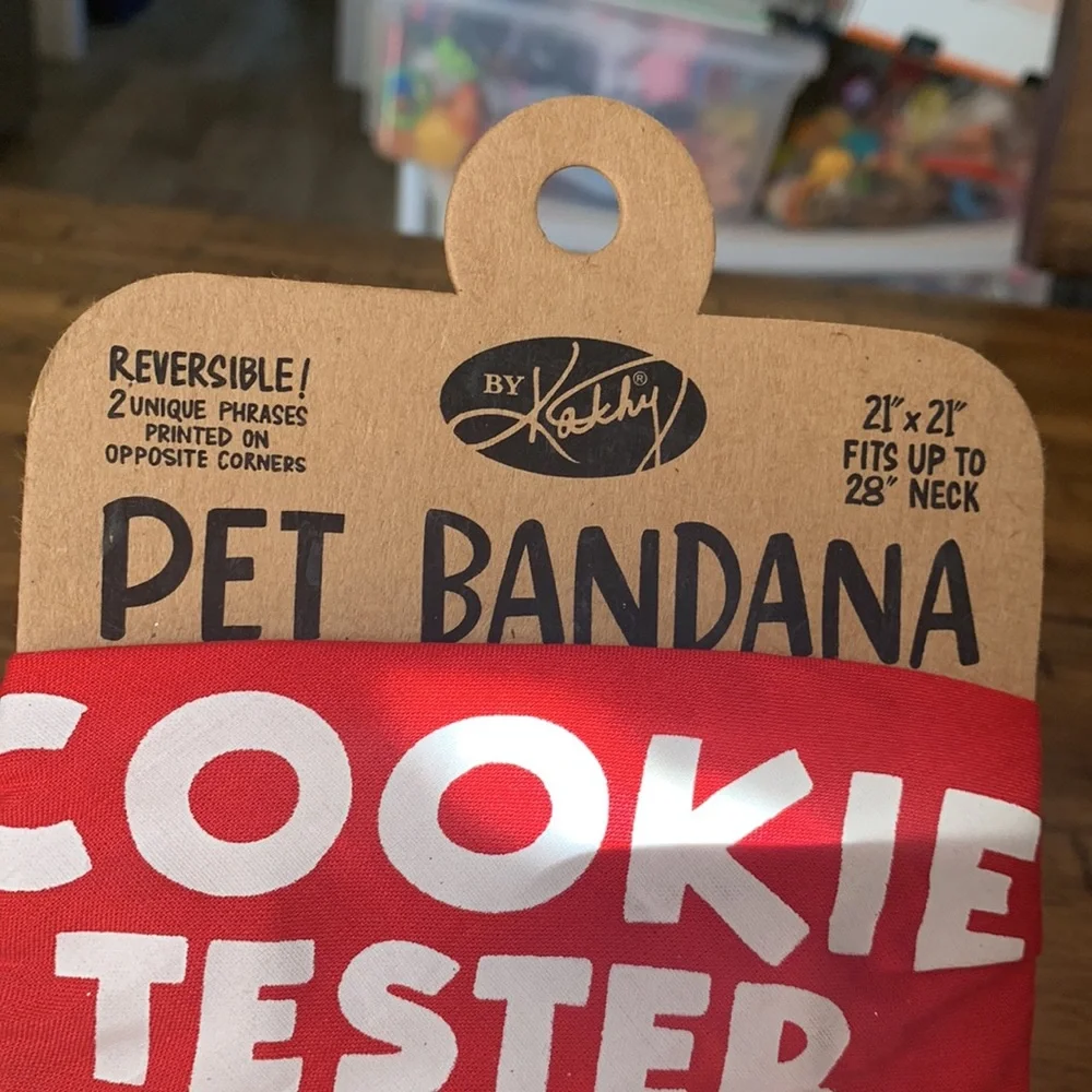 Dog’s Christmas “Cookie Tester” Pet Bandana